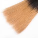 7A Ombre Human Hair Extensions Brazilian Virgin Hair Straight Color 1B / 27