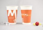 Iced Tea / Water Cold Paper Cups Single Wall Smoothie Takeaway Cups For Food