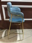 Strong Load Bearing 49cm Flannel Wrought Iron Bar Chair