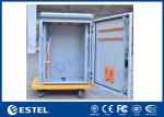 Double Wall Outdoor Telecom Cabinet Fans Temperature Control With One Front Door