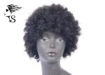 Dark Brown Full Lace Human Hair Wigs With Baby Hair , Short Afro Curly Full Lace