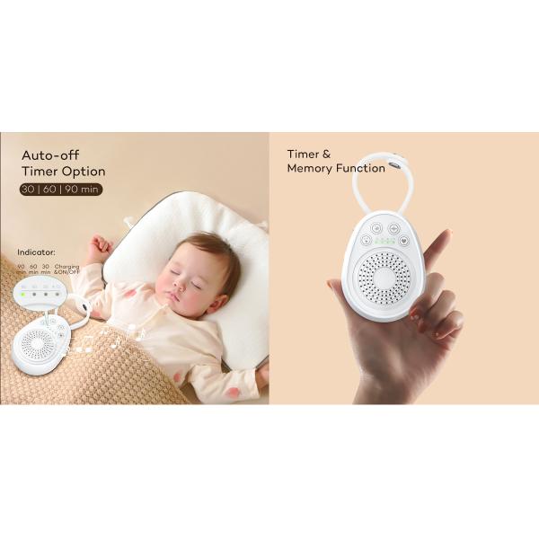 20m Range White Noise Sound Machine for Better Sleep and Improved Work Performance 72*38 mm Size