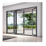 1.4mm Aluminum Wall Thickness Skate Sliding Doors Thermal Break Black Alloy Bi