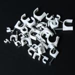 Thicker Performance Full Size Round Cable Clips with Steel Nail