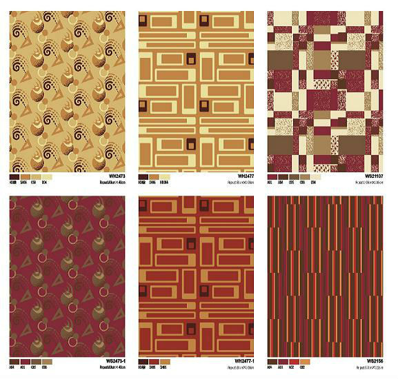 Decorative PVC Commercial Flooring , Thick Plastic Floor Covering