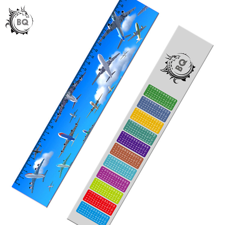 2x12.25 Inches Rulers 3D Lenticular Printing Service With Multicolored Spinning Wheels