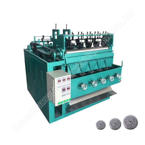 Quality Combined Stainless Steel Scrubber Making Machine 5 Ball 5 Head Scourer For Making Steel Balls for sale