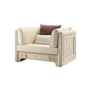 Wholesale Villa house furniture sofa custom made by Leather chairs for Lobby reception used in Light luxury design from china suppliers