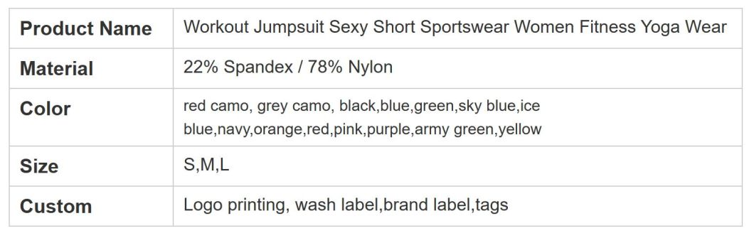 Camouflage Cross Backless Workout Jumpsuit Jogging Sexy Short Sportswear Women Bodysuit Fitness Yoga Wear