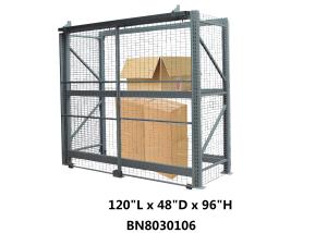 Wholesale Heavy Duty Steel Pallet Rack Security Cage Systems 10'*4' *8' High Sliding Door Type from china suppliers