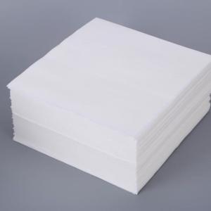 Wholesale White / Blue Non Woven Microfiber Cloth OEM Logo For Optics Cleaning from china suppliers