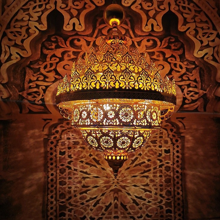 Unique Pierced Metal Hollow Carved Burning Fire Flame Shadow Flame Droplight(WH-DC-68)