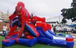 Indoor / Outdoor Spiderman Bounce House With Slide For Themed Kid Parties