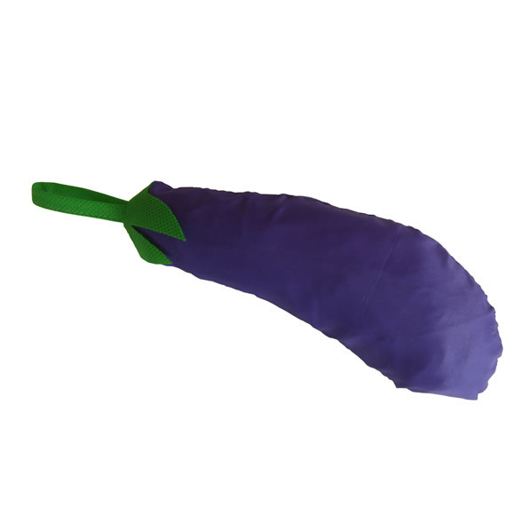 Egg plant shape shopping bags, non woven custom design shopping totes, grocery bag polyester folding promotional bag