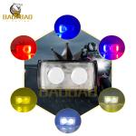 2 Bead Crown Plastic Metal RGB Flash Bike Decoration Fog Light