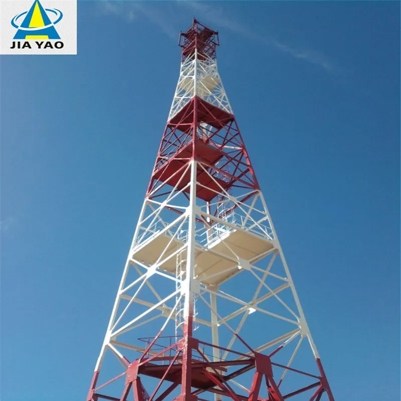 Off Grid Solar Panel Antenna Tower Galvanized Steel 15 25 35M 5G 4G Wifi Remote Area Telecom Tower