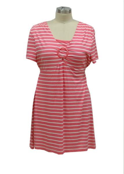 Women'S Casual Cotton Summer Dresses , Striped Maternity Midi Dress Mini Yard