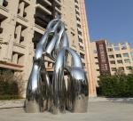 Abstract Giant Outdoor Sculpture Mirror Polished For Square Decoration