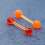 14G 16mm Cute Tongue Piercing Jewelry Exposy Gems Ball For Gift