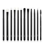 Mixed Hair Black 12pcs Jessup Makeup Brushes Set