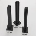 304 316 Stainless Steel Balustrade Posts , Stainless Steel Glass Railing Posts