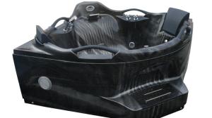 Wholesale Jet Whirlpool Massage Bathtub Rohs 2 Adults Pearlescent Mica Black 1560mm from china suppliers
