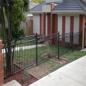 Wholesale Black Powder Coated Wrought Iron Fence Panels 1.8m Height from china suppliers