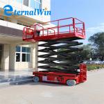 10m Lifting Height 350kg Red Electric Battery Scissor Lift Platform