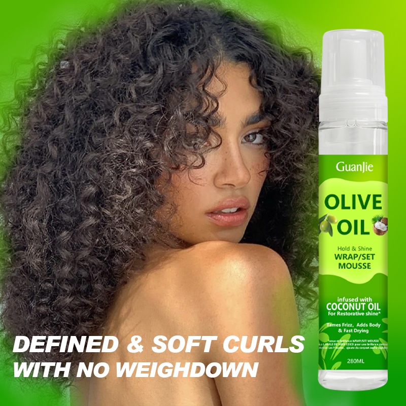 Unisex Hair Styling Braid Foam Control Mousse For Curly Hair Custom Logo Strong Hold