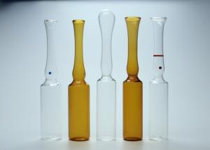 Wholesale ISO Standard Empty Glass Ampoule Vial Clear / Amber Color 5ml Capacity from china suppliers