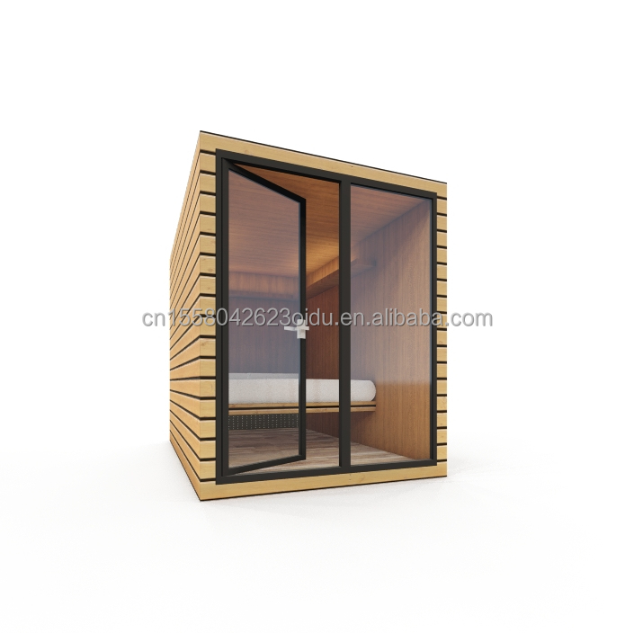 EU 10ft Modern Wooden Prefabricated Mini Bed Cabin for Supermarket or Office Wall 50/75/100mm Wave Sandwich Panel