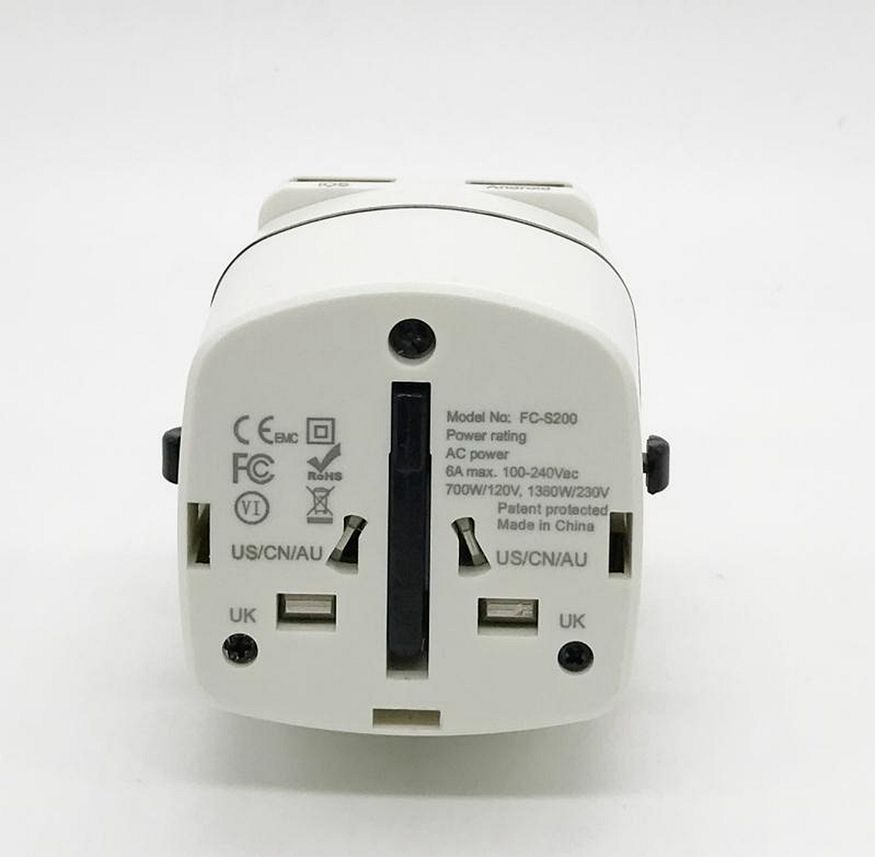 Interchangeable Plugs Android IOS Dual USB Fast Charger