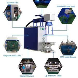 Wholesale 0.01mm 1060nm Laser Marking Machine For Metal , 50w Fiber Laser Marking Machine from china suppliers