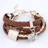 Buy cheap plait leather bracelet from wholesalers