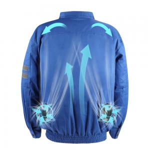 Wholesale Windbreaker Cooling Fan Jacket 10050mAh Air Conditioned Clothing from china suppliers