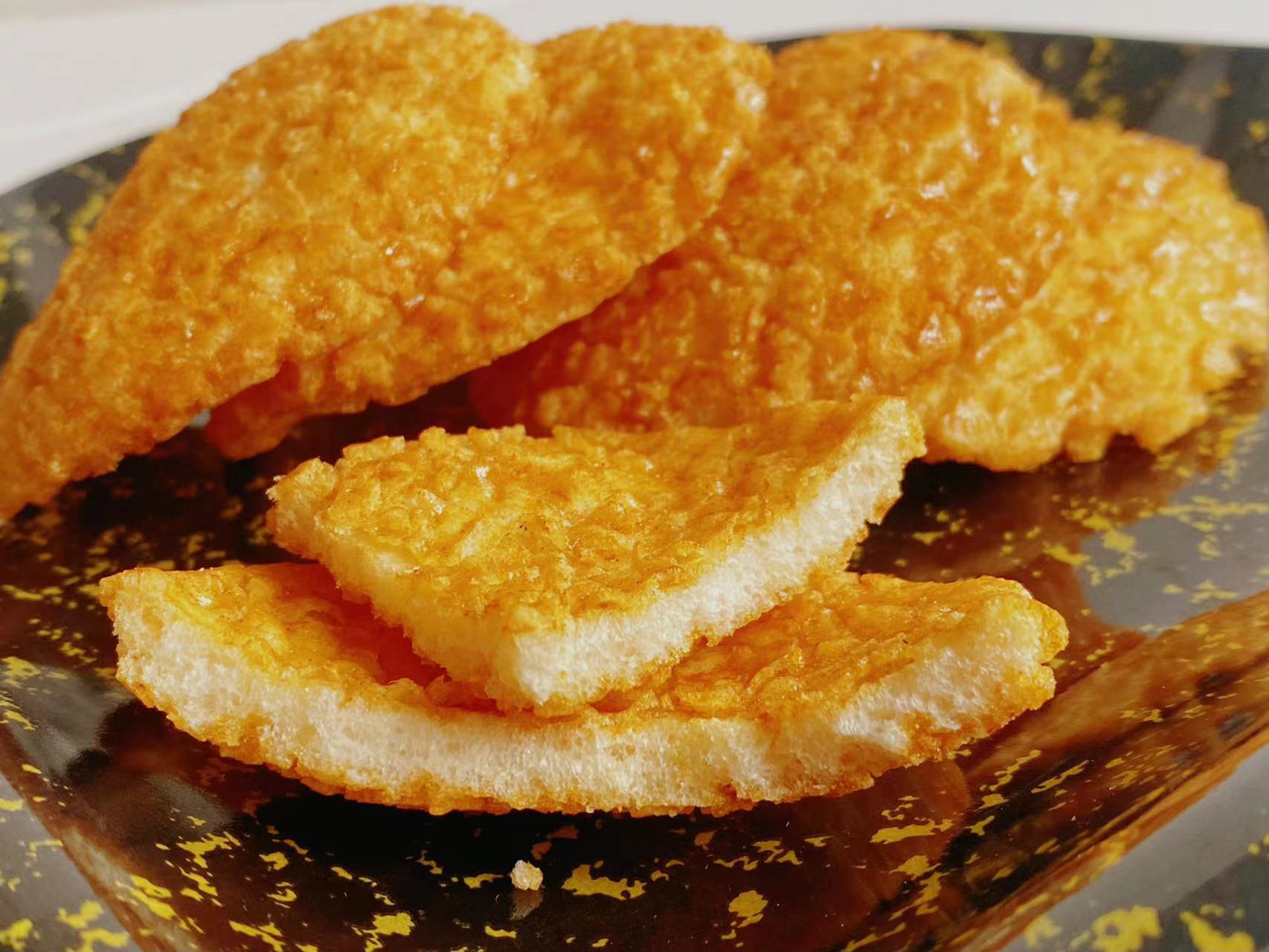 Round Senbei Rice Crackers OEM Low Calorie Rice Cakes 0.3 Kg