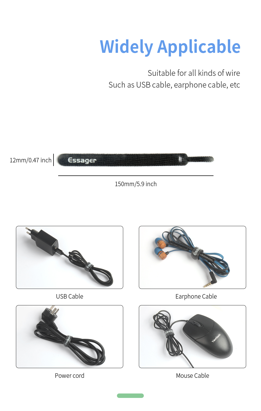 Essager 2022 Cable Organizer Wholesales Price 1/5/10/20/PCS Black Cable Organizer Wire Winder Clips Cable Management