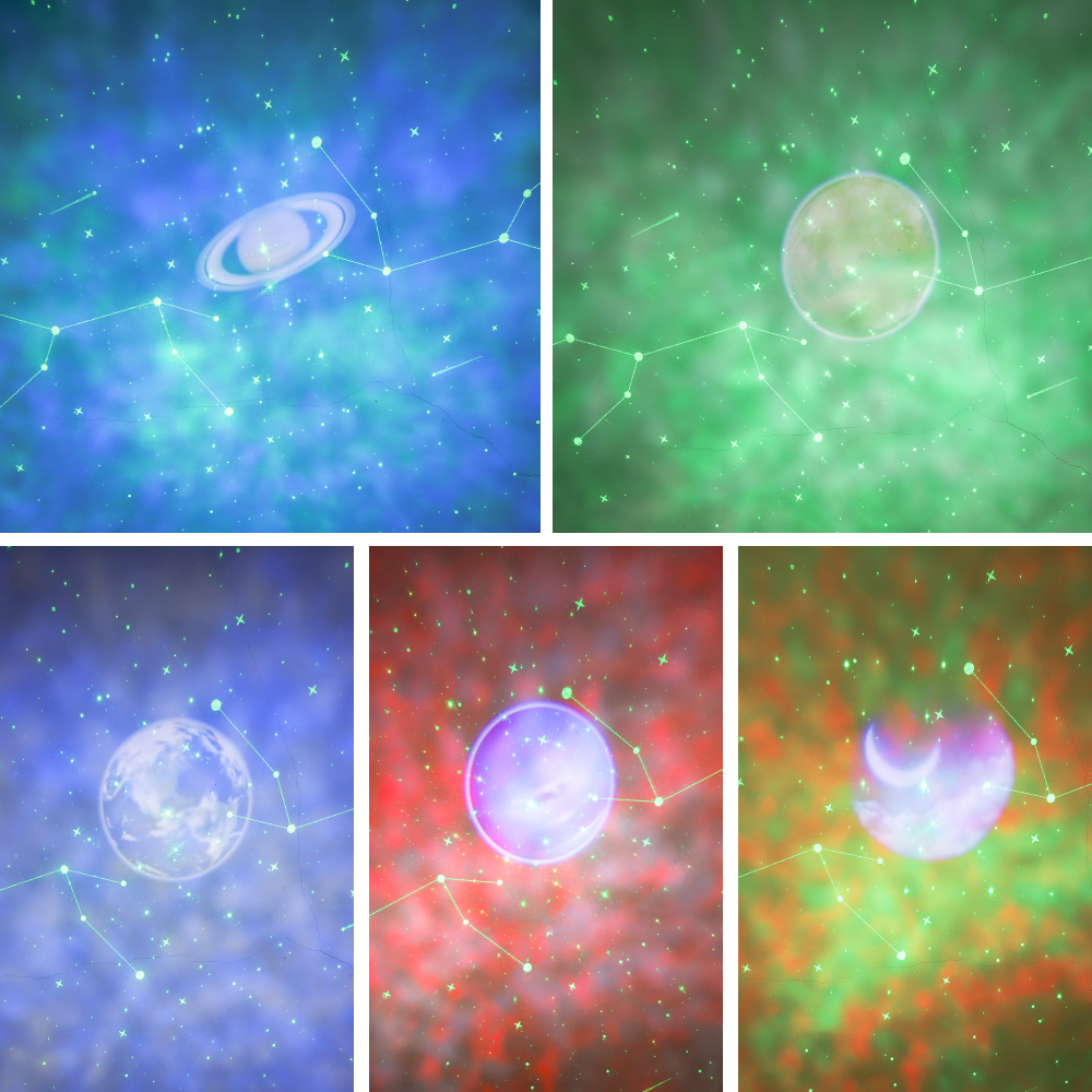 2022 New 12 Constellations Music Galaxy Projector Lamp Romantic Nebula Planet Laser Atmosphere lamp with BT and Remote C