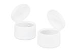 PP flip top cap cream jar 100g with Magnet scoop uses aluminum foil gasket for