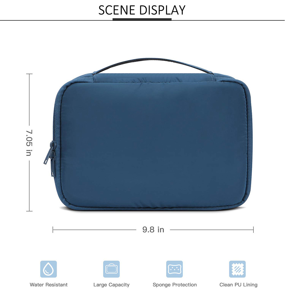 Multifunction Royal Blue Travel Cosmetic Organizer Bag For Women