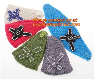 Wholesale Embroidery bowknot Women's Knitted Head wrap Knitting wool crochet headband women cable from china suppliers