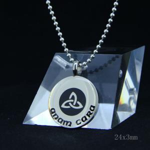 Wholesale Fashion High Quality Fashion Stainless Steel Round Shapped Necklace Pendant LPR250 from china suppliers