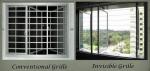 Aluminum Track Frame Grille Screen Invisible 304/316 Grade Stainless Steel Cable