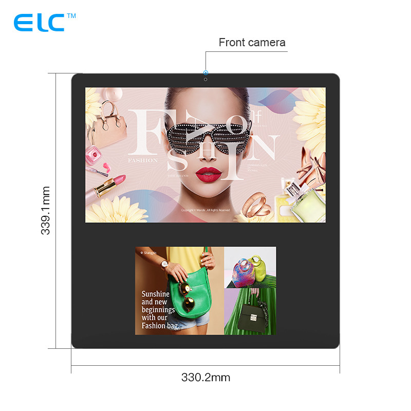 Elevator Advertising Player Dual Screen Digital Signage Wall Mount RJ45 Tablet PC