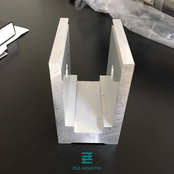 6063 Aluminum U Profile Channel , U Shaped Channel For Frameless Glass Railing