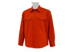 Men's 65%Polyester 35%Cotton Twill Orange Work Shirt Long Sleeve