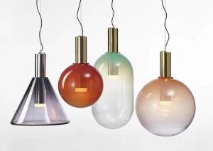Wholesale Dining Room Creative Hanging Lamp LED Chandelier Light Restaurant Bar Design Glass Fixture from china suppliers