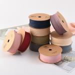 4cm wooden cotton yarn with flower bouquet packaging, bow ribbon, floral ribbon,