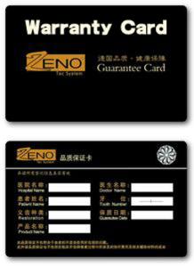 Wholesale Plastic Warranty Card / PVC material Guarantee Card / Service Card from china suppliers