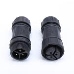 M12 connector rear panel mount Male Female 2 3 4 5 pin Nylon Closed-end Wire